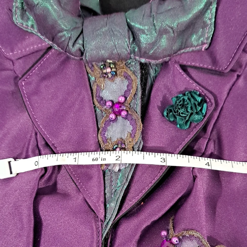 NWOT Elegant Purple Dog Tuxedo Coat